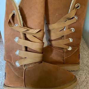 Authentic Ugg lace up boots